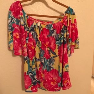 Pink Blush Maternity off the shoulder top